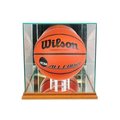 Perfect Cases Perfect Cases BBR-W Rectangle Basketball Display Case; Walnut BBR-W